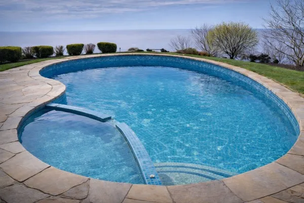 Stunning modern pool after renovation